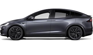Tesla Model X Long Range (рестайлинг 2025) темно-серого цвета 2025 года на 20 колёсах фото 2