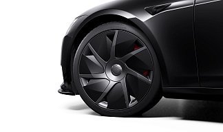 Tesla Model S Plaid (рестайлинг 2025) черного цвета 2025 года на 21 колёсах фото 5