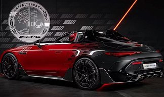 Mercedes-Benz AMG GT PURESPEED черного цвета 2025 года на 21 колёсах фото 3