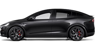 Tesla Model X Plaid (рестайлинг 2025) черного цвета 2025 года на 22 колёсах фото 2