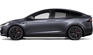 Tesla Model X Plaid (рестайлинг 2025) темно-серого цвета 2025 года на 20 колёсах фото 2