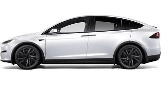 Tesla Model X Long Range (рестайлинг 2025) белого цвета 2025 года на 20 колёсах фото 2