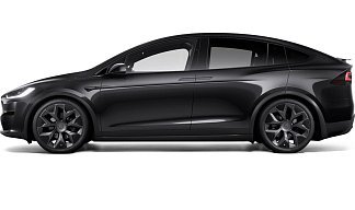 Tesla Model X Long Range (рестайлинг 2025) черного цвета 2025 года на 22 колёсах фото 2