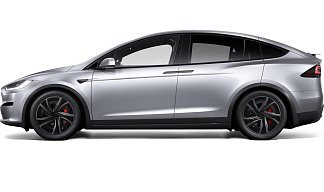 Tesla Model X Plaid (рестайлинг 2025) серебристого цвета 2025 года на 20 колёсах фото 2