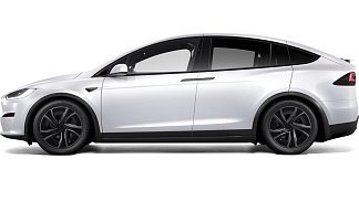 Tesla Model X Long Range (рестайлинг 2025) белого цвета 2025 года на 20 колёсах фото 2