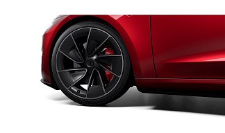 Tesla Model 3 Performance (рестайлинг) красного цвета 2025 года на 20 колёсах фото 4