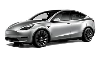 Tesla Model Y Performance серебристого цвета 2025 года фото 1