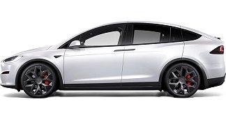 Tesla Model X Plaid (рестайлинг 2025) белого цвета 2025 года на 22 колёсах фото 2