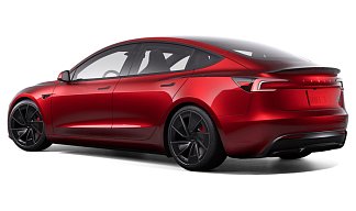 Tesla Model 3 Performance (рестайлинг) красного цвета 2025 года на 20 колёсах фото 3