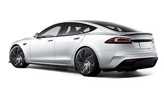 Tesla Model S Plaid белого цвета 2025 года на 21 колёсах фото 3