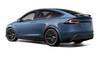 Tesla Model X Plaid (рестайлинг 2025) синего цвета 2025 года на 20 колёсах фото 3