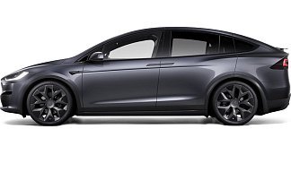 Tesla Model X Long Range (рестайлинг 2025) темно-серого цвета 2025 года на 22 колёсах фото 2