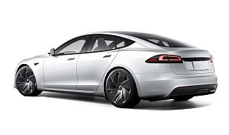 Tesla Model S Long Range (рестайлинг 2025) белого цвета 2025 года на 21 колёсах фото 3