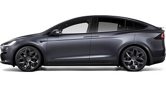 Tesla Model X Long Range (рестайлинг 2025) темно-серого цвета 2025 года на 22 колёсах фото 2