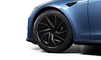 Tesla Model S Long Range (рестайлинг 2025) синего цвета 2025 года на 19 колёсах фото 5