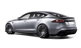 Tesla Model S Plaid (рестайлинг 2025) серебристого цвета 2025 года на 21 колёсах фото 3