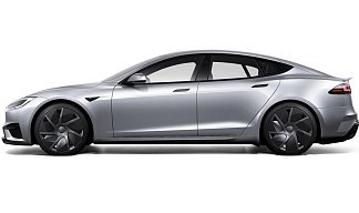 Tesla Model S Plaid (рестайлинг 2025) серебристого цвета 2025 года на 21 колёсах фото 2