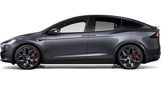Tesla Model X Plaid (рестайлинг 2025) темно-серого цвета 2025 года на 22 колёсах фото 2