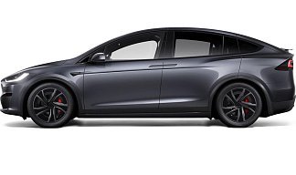 Tesla Model X Plaid (рестайлинг 2025) темно-серого цвета 2025 года на 20 колёсах фото 2