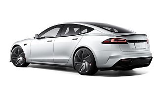 Tesla Model S Plaid (рестайлинг 2025) белого цвета 2025 года на 21 колёсах фото 3