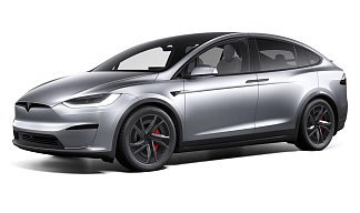 Tesla Model X Plaid (рестайлинг 2025) серебристого цвета 2025 года фото 1
