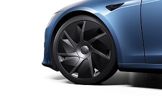 Tesla Model S Long Range (рестайлинг 2025) синего цвета 2025 года на 21 колёсах фото 5