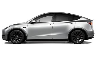 Tesla Model Y Performance серебристого цвета 2025 года на 21 колёсах фото 2
