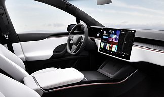 Tesla Model X Plaid (рестайлинг 2025) темно-серого цвета 2025 года на 22 колёсах фото 4