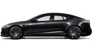 Tesla Model S Plaid (рестайлинг 2025) черного цвета 2025 года на 21 колёсах фото 2