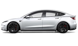 Tesla Model 3 Performance (рестайлинг) белого цвета 2025 года на 20 колёсах фото 2