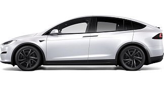 Tesla Model X Long Range (рестайлинг 2025) белого цвета 2025 года на 20 колёсах фото 2