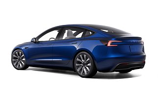 Tesla Model 3 Long Range Highland синего цвета 2025 года на 19 колёсах фото 3