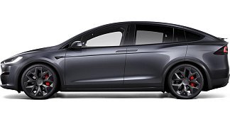 Tesla Model X Plaid (рестайлинг 2025) темно-серого цвета 2025 года на 22 колёсах фото 2
