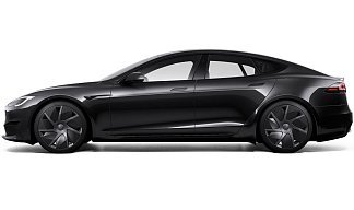 Tesla Model S Long Range (рестайлинг 2025) черного цвета 2025 года на 21 колёсах фото 2