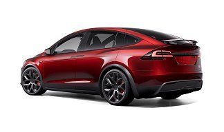 Tesla Model X Plaid красного цвета 2025 года на 22 колёсах фото 3