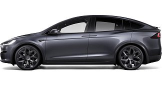 Tesla Model X Long Range (рестайлинг 2025) темно-серого цвета 2025 года на 22 колёсах фото 2