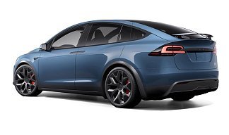 Tesla Model X Plaid (рестайлинг 2025) синего цвета 2025 года на 22 колёсах фото 3