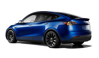 Tesla Model Y Performance синего цвета 2025 года на 21 колёсах фото 3