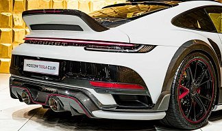 Porsche 911 Turbo S TECHART GT-Street R белого цвета 2025 года на 22 колёсах фото 3