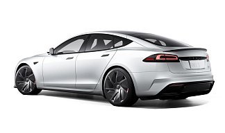 Tesla Model S Plaid (рестайлинг 2025) белого цвета 2025 года на 21 колёсах фото 3