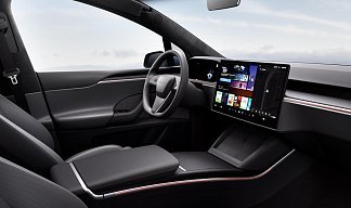 Tesla Model X Plaid (рестайлинг 2025) синего цвета 2025 года на 22 колёсах фото 4