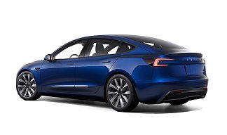 Tesla Model 3 Long Range Highland синего цвета 2025 года на 19 колёсах фото 3