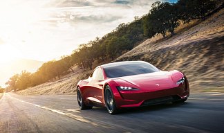 Tesla Roadster красного цвета 2025 года фото 1