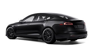Tesla Model S Long Range (рестайлинг 2025) черного цвета 2025 года на 19 колёсах фото 3