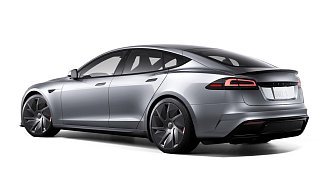 Tesla Model S Plaid (рестайлинг 2025) серебристого цвета 2025 года на 21 колёсах фото 3