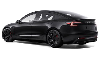 Tesla Model 3 Performance (рестайлинг) черного цвета 2025 года на 20 колёсах фото 3