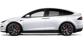 Tesla Model X Plaid (рестайлинг 2025) белого цвета 2025 года на 22 колёсах фото 2