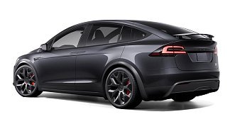 Tesla Model X Plaid (рестайлинг 2025) темно-серого цвета 2025 года на 22 колёсах фото 3