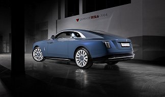 Rolls-Royce Spectre голубого цвета 2025 года на 23 колёсах фото 2