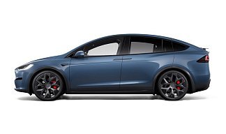 Tesla Model X Plaid голубого цвета 2025 года на 22 колёсах фото 2
